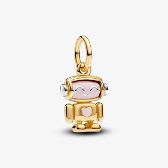 💎Pandora Spinnable Face Robot Dangle Charm✨ - Picture 1 of 5
